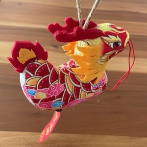 Year of the dragon pendent red and yellow